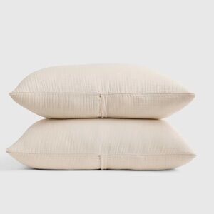 NWOT QUINCE Organic Airy Gauze Sham Set Standard Ivory 4377